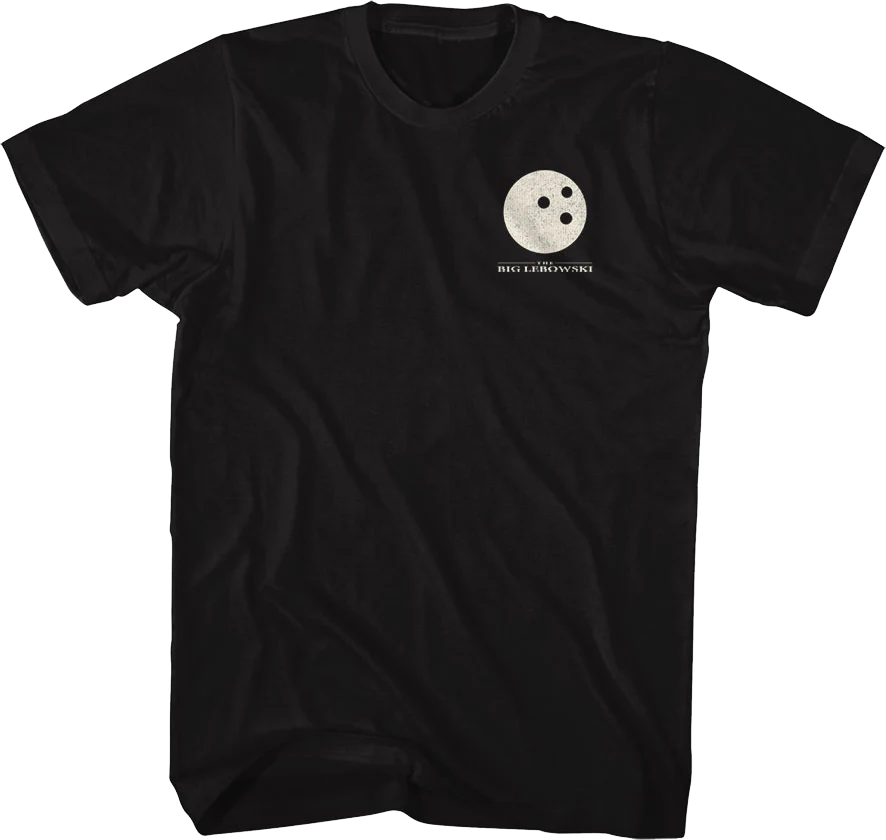 Front & Back Lebowski Bowling Team Big Lebowski T-Shirt - Image 3