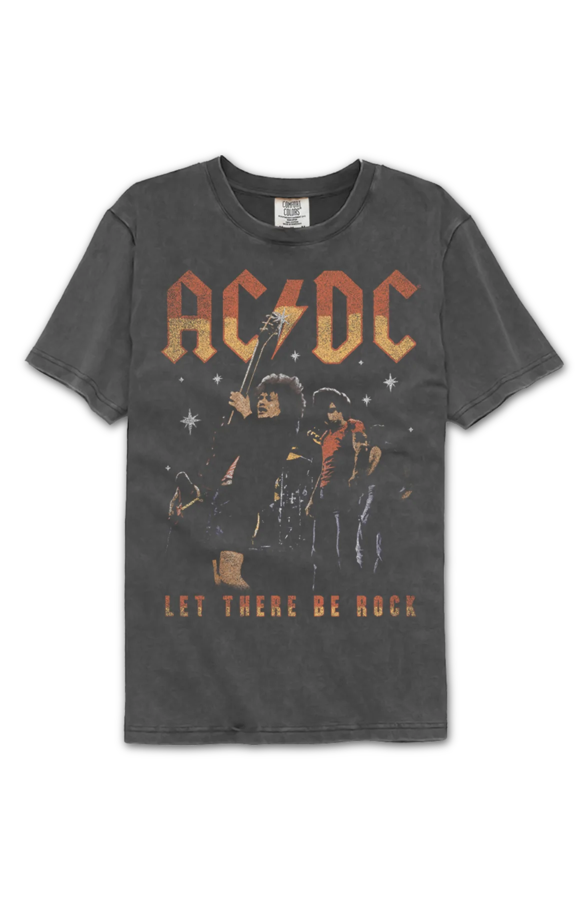 Front & Back Let There Be Rock ACDC Comfort Colors Brand T-Shirt - Image 2