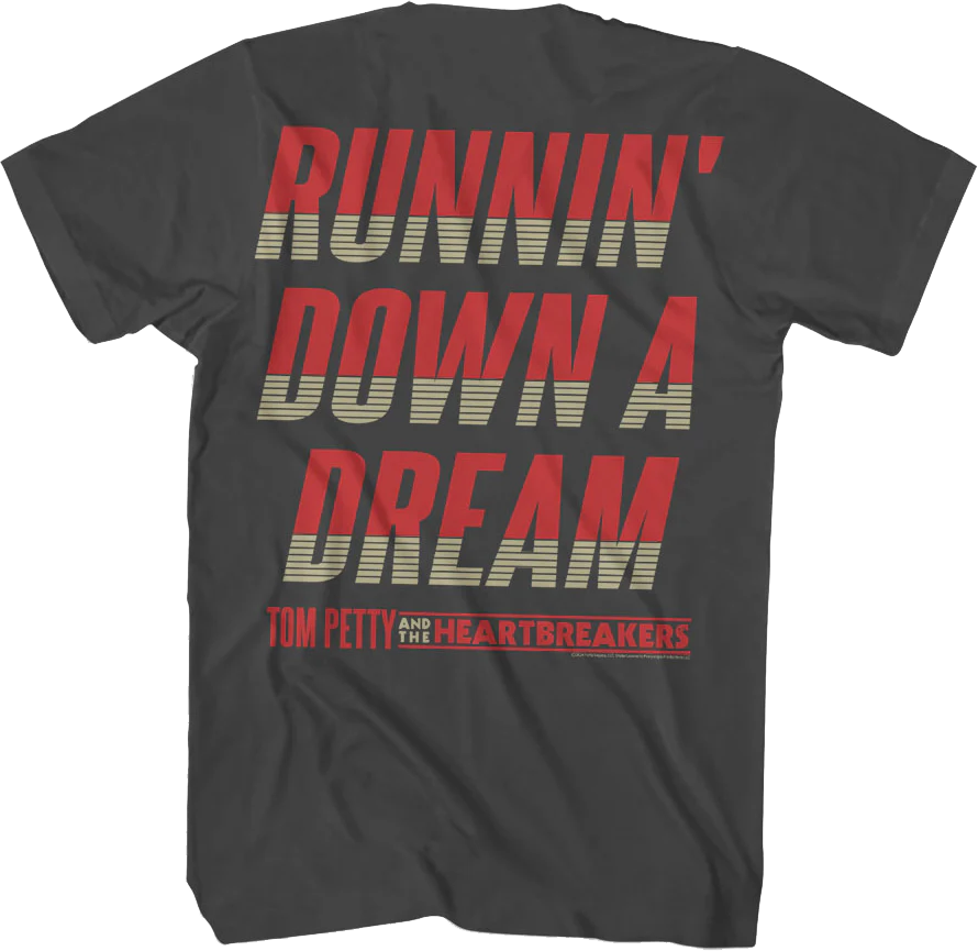 Front & Back Runnin' Down A Dream Tom Petty T-Shirt - Image 3