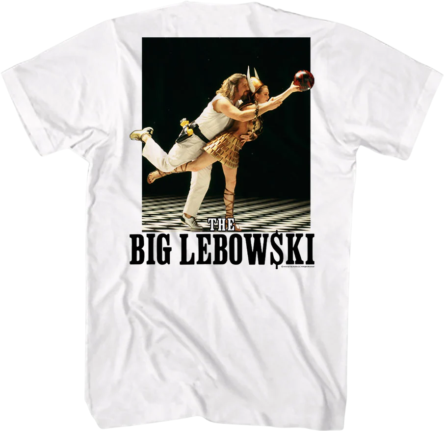 Front & Back The Dude Abides Big Lebowski T-Shirt - Image 3