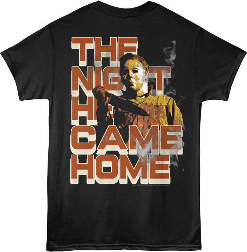 Front & Back The Night He Came Home Halloween T-Shirt - Image 3