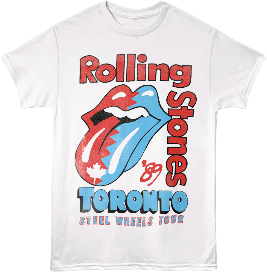 Front & Back Toronto Steel Wheels Tour '89 Rolling Stones T-Shirt