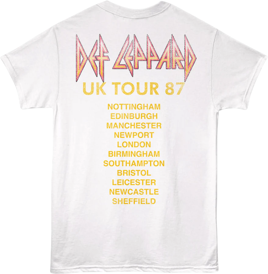 Front & Back UK Tour 87 Def Leppard T-Shirt - Image 3