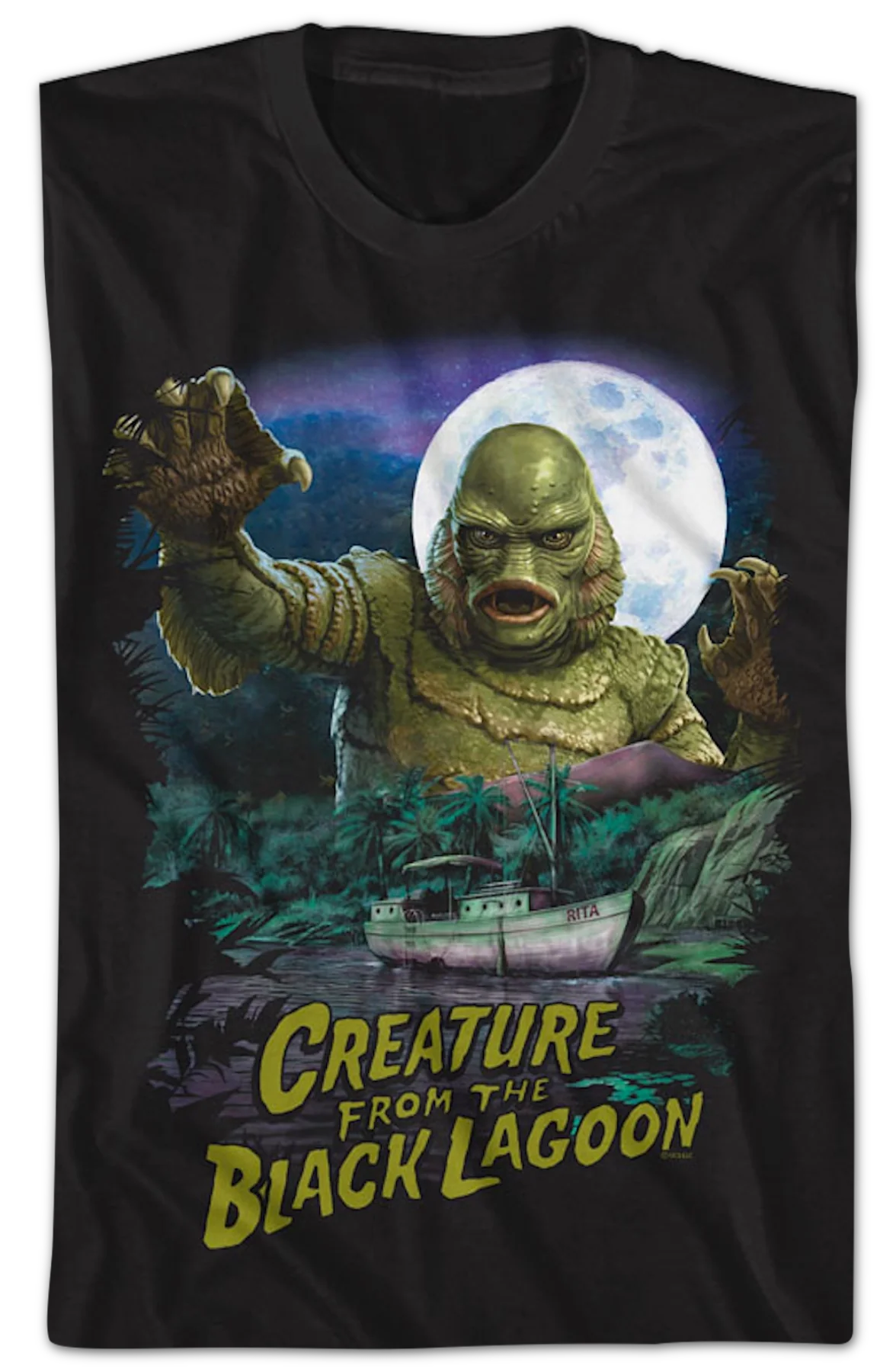 Full Moon Creature From The Black Lagoon T-Shirt - Image 2