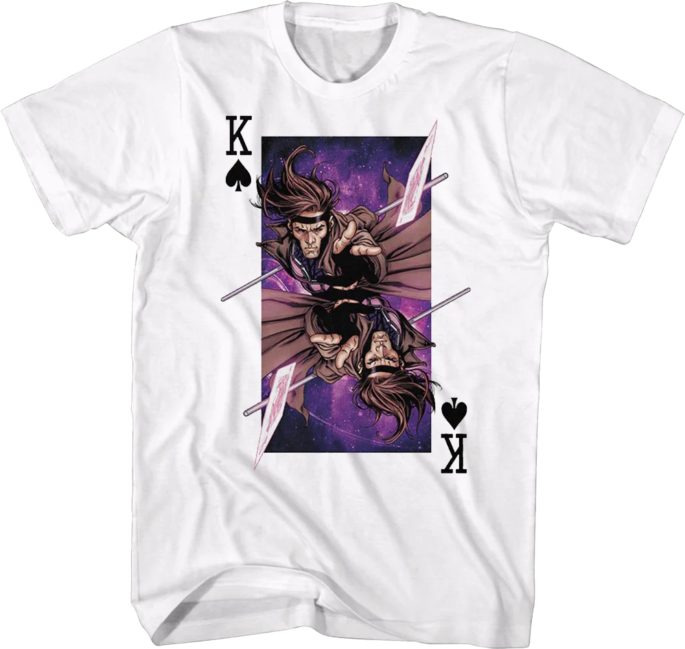 Gambit King Playing Card X-Men T-Shirt