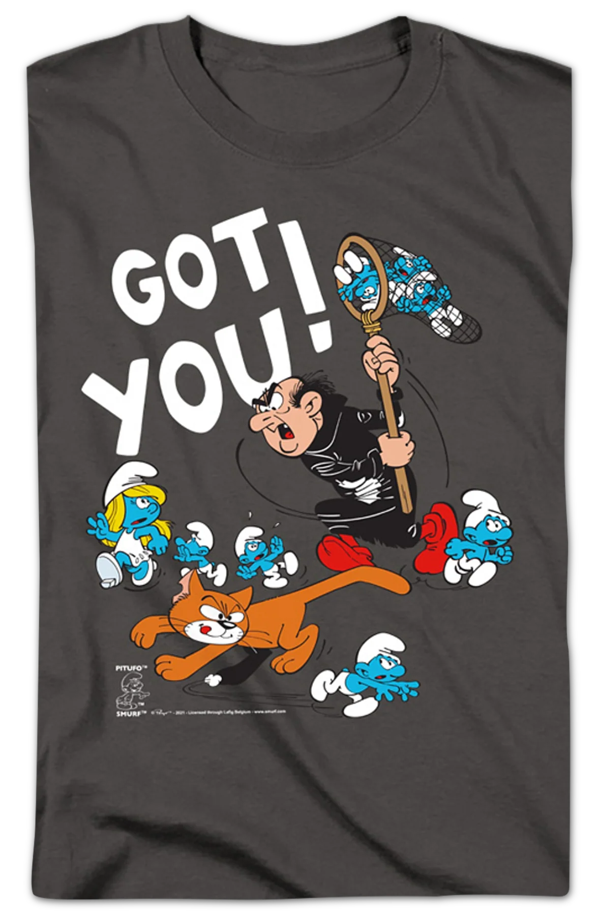 Gargamel and Azrael Got You Smurfs T-Shirt - Image 2