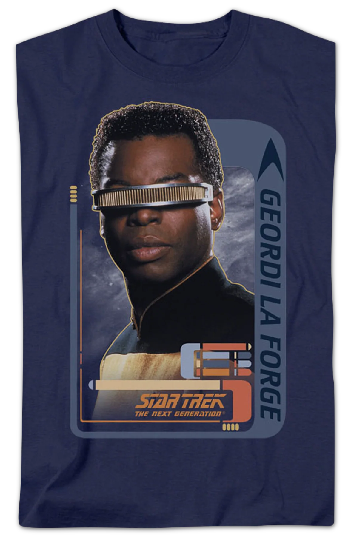 Geordi La Forge Star Trek The Next Generation T-Shirt - Image 2