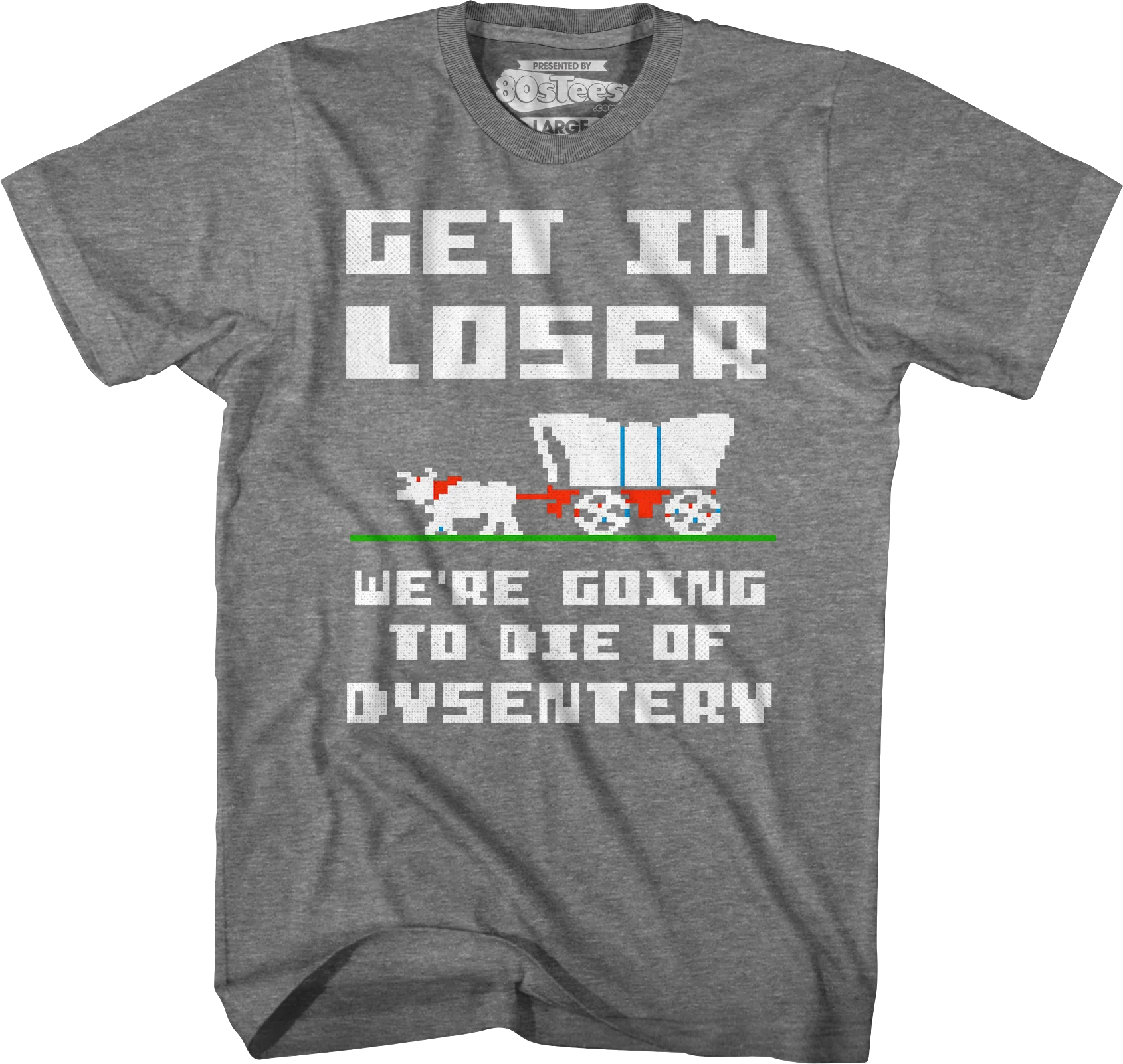 Get In Loser We're Going To Die Of Dysentery T-Shirt - Image 3