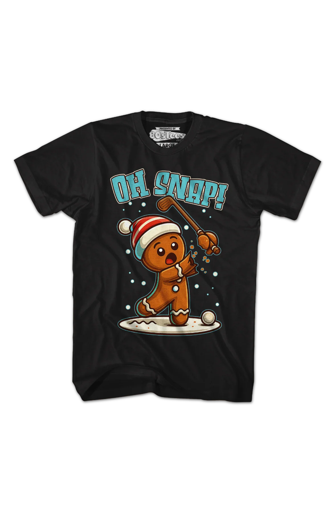 Gingerbread Man Oh Snap T-Shirt - Image 2