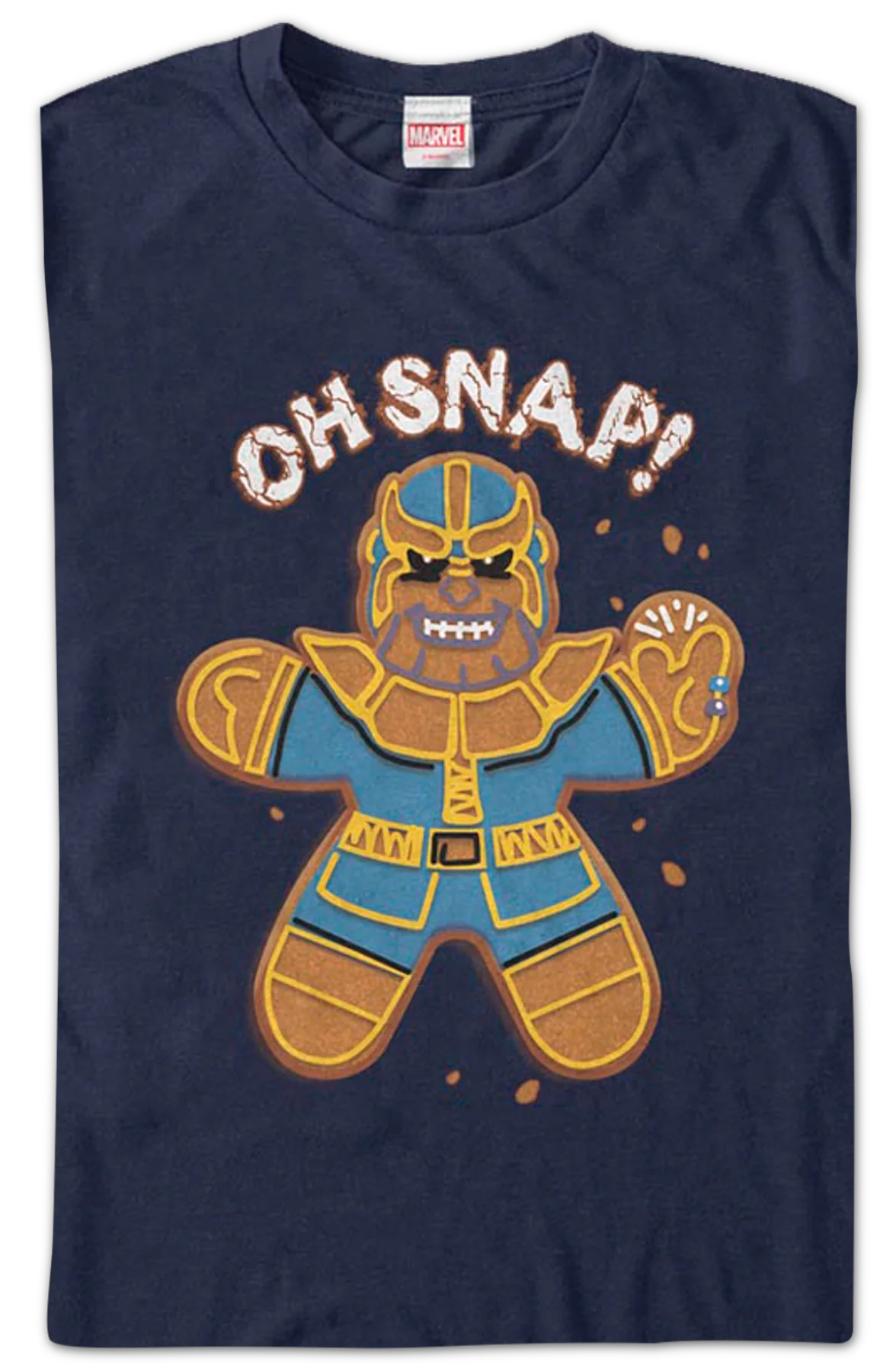 Gingerbread Thanos Oh Snap Marvel Comics T-Shirt - Image 2