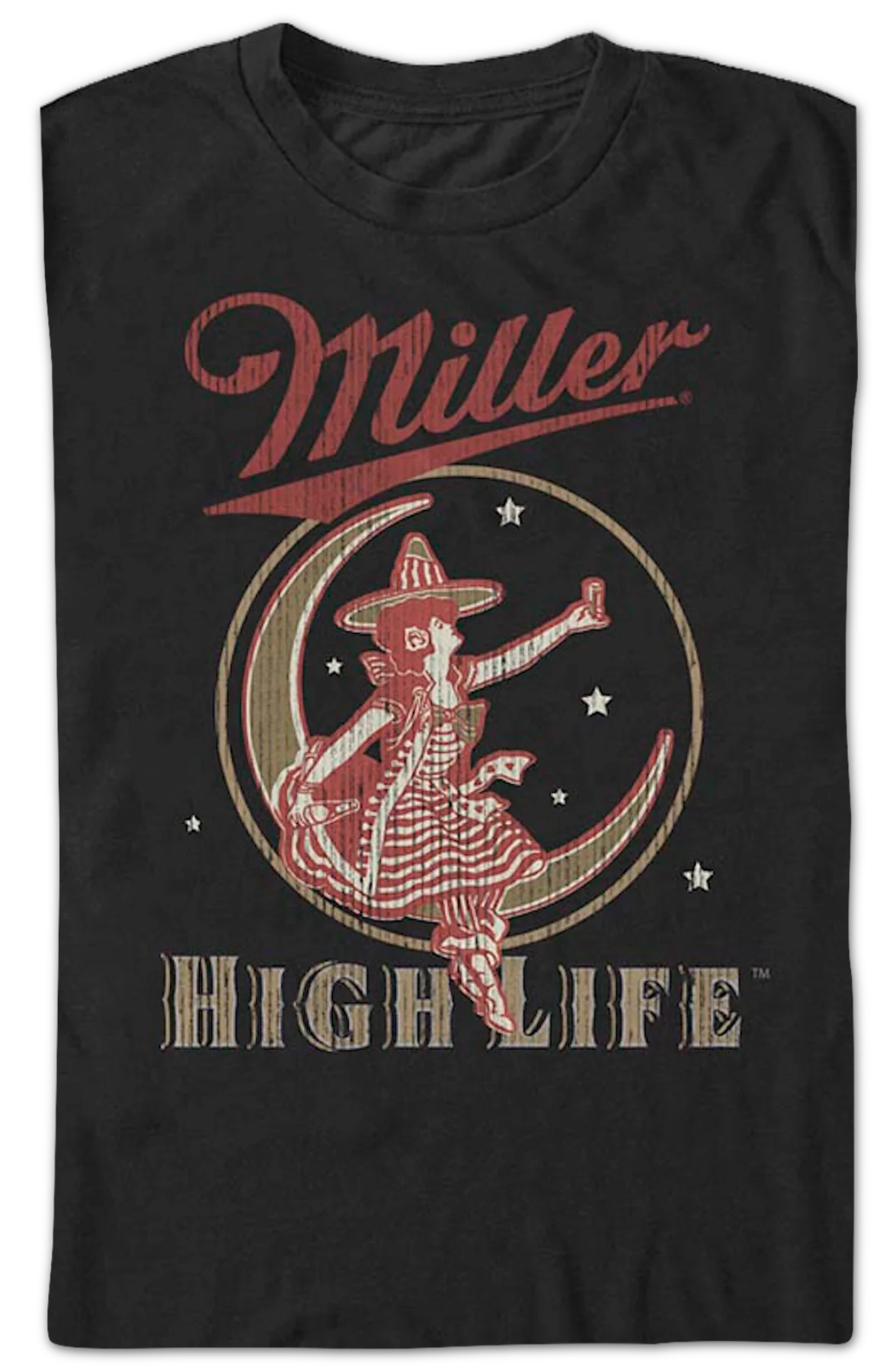 Girl In The Moon Miller High Life T-Shirt - Image 2