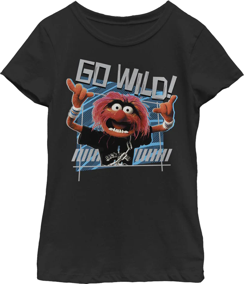 Girls Youth Animal Go Wild Muppets Shirt