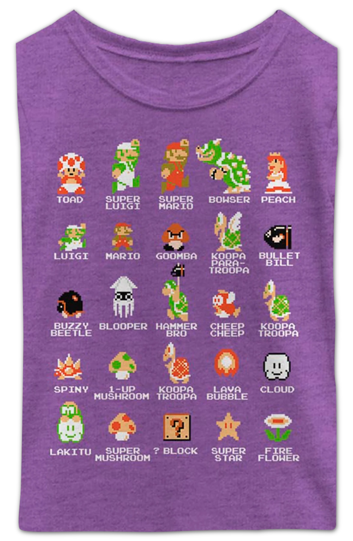 Girls Youth Cast of Super Mario Bros. Shirt - Image 2