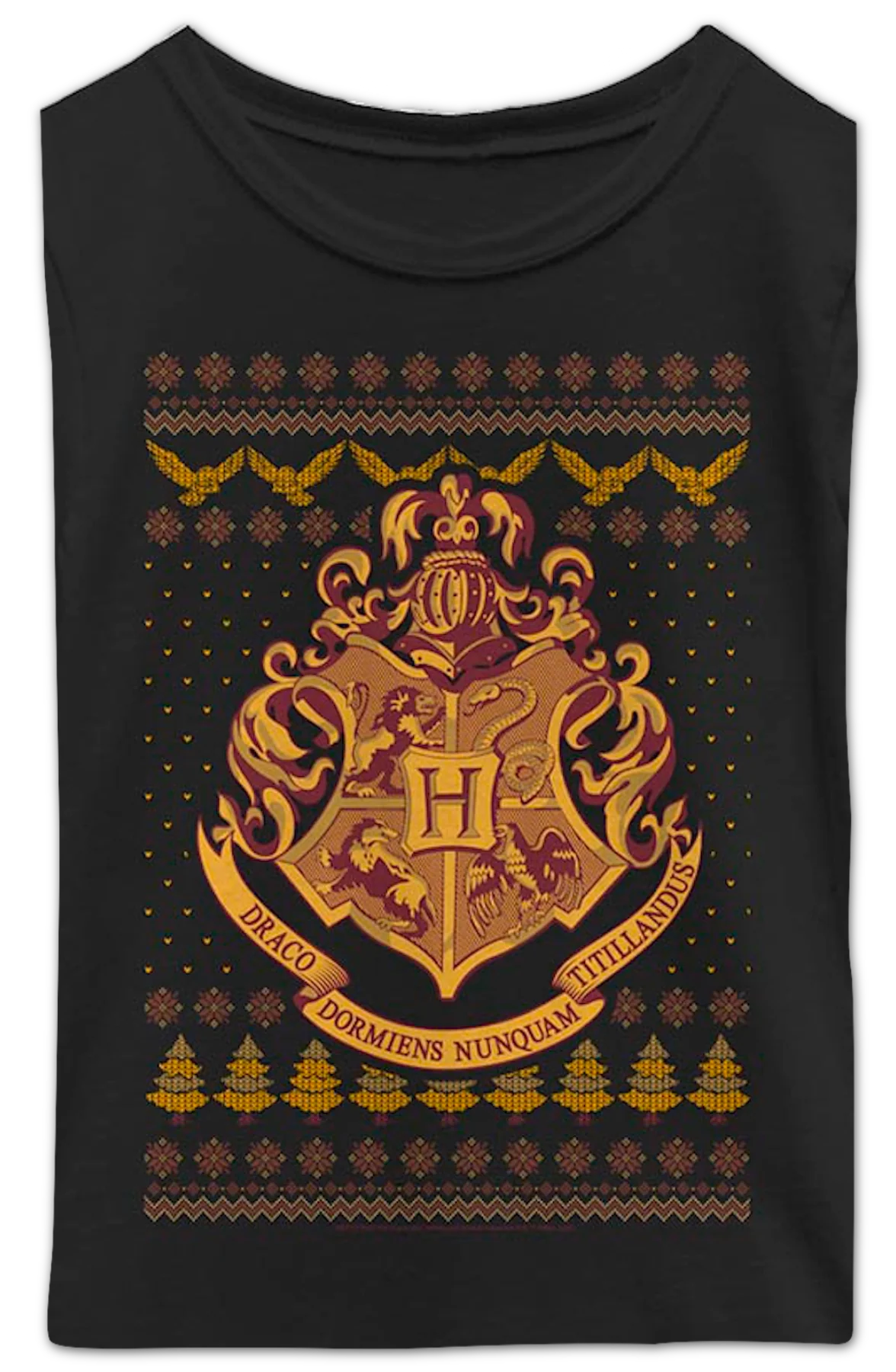 Girls Youth Hogwarts Faux Ugly Christmas Sweater Harry Potter Shirt - Image 2