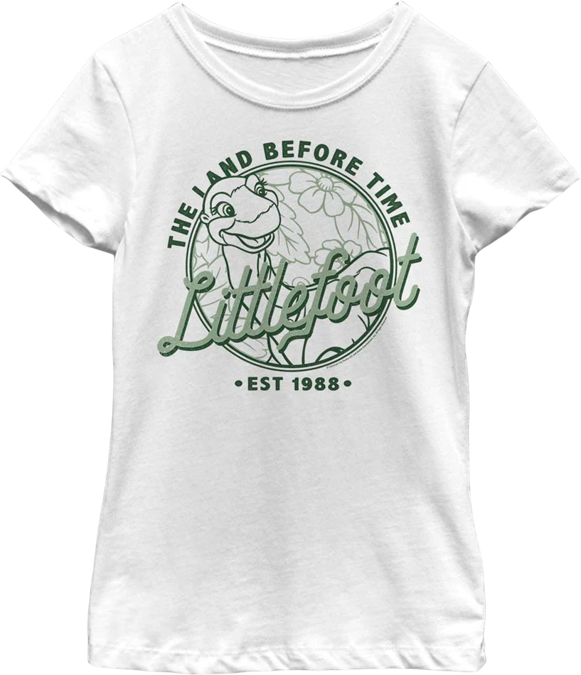 Girls Youth Littlefoot Est. 1988 Land Before Time Shirt