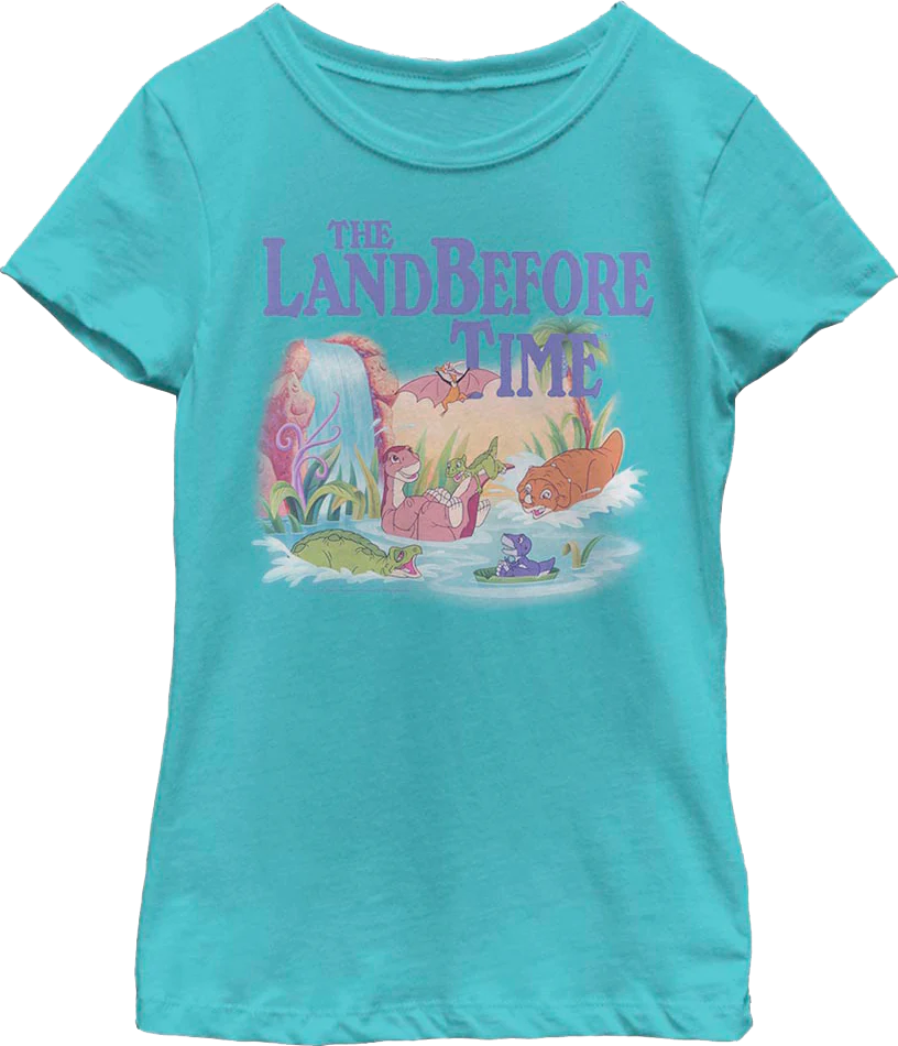 Girls Youth Prehistoric Splash Land Before Time Shirt