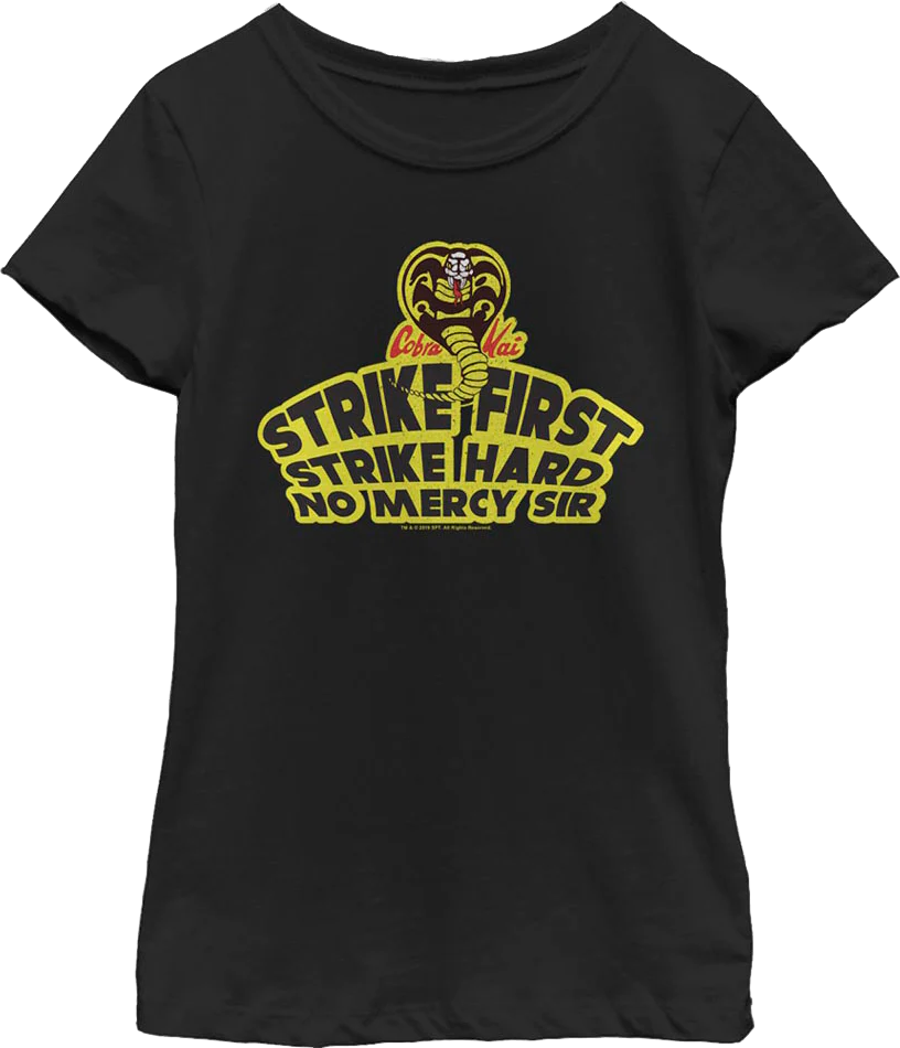 Girls Youth Way Of The Fist Cobra Kai Shirt