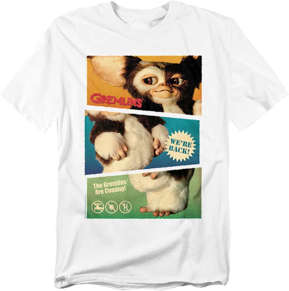 Gizmo We're Back Poster Gremlins T-Shirt