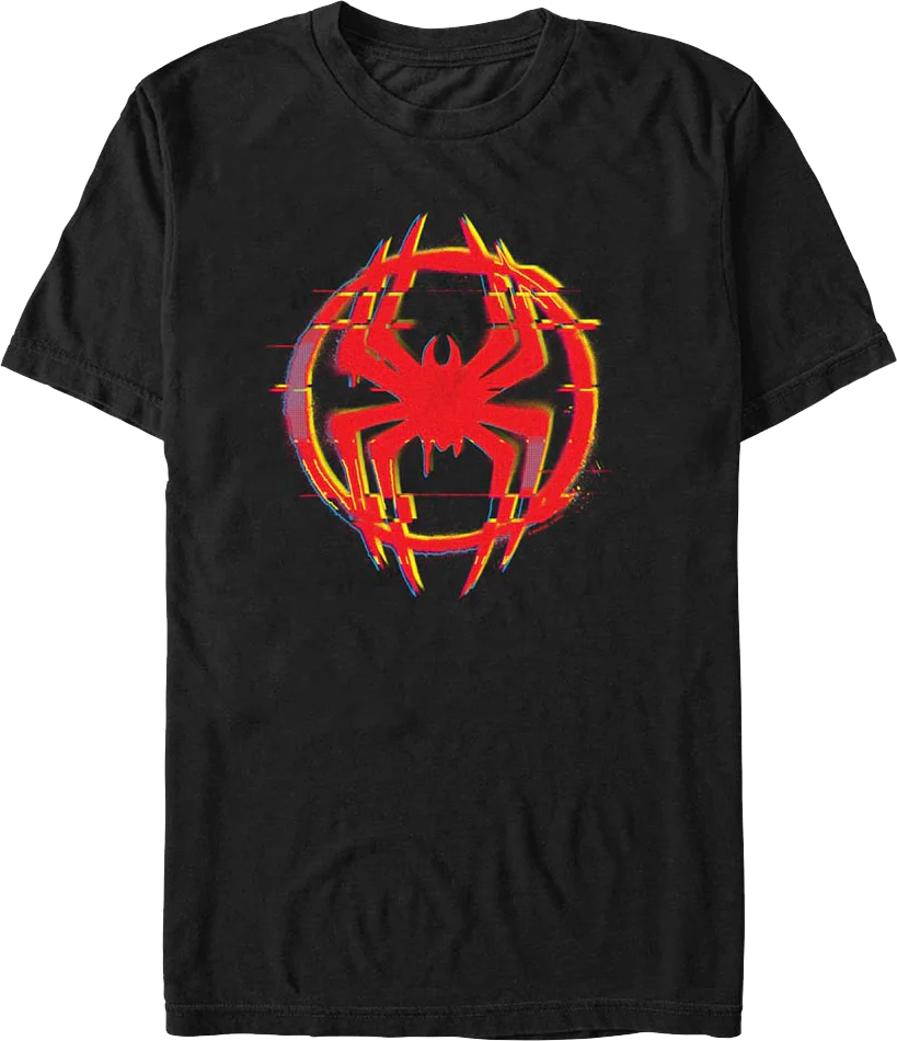 Glitching Logo Spider-Man T-Shirt