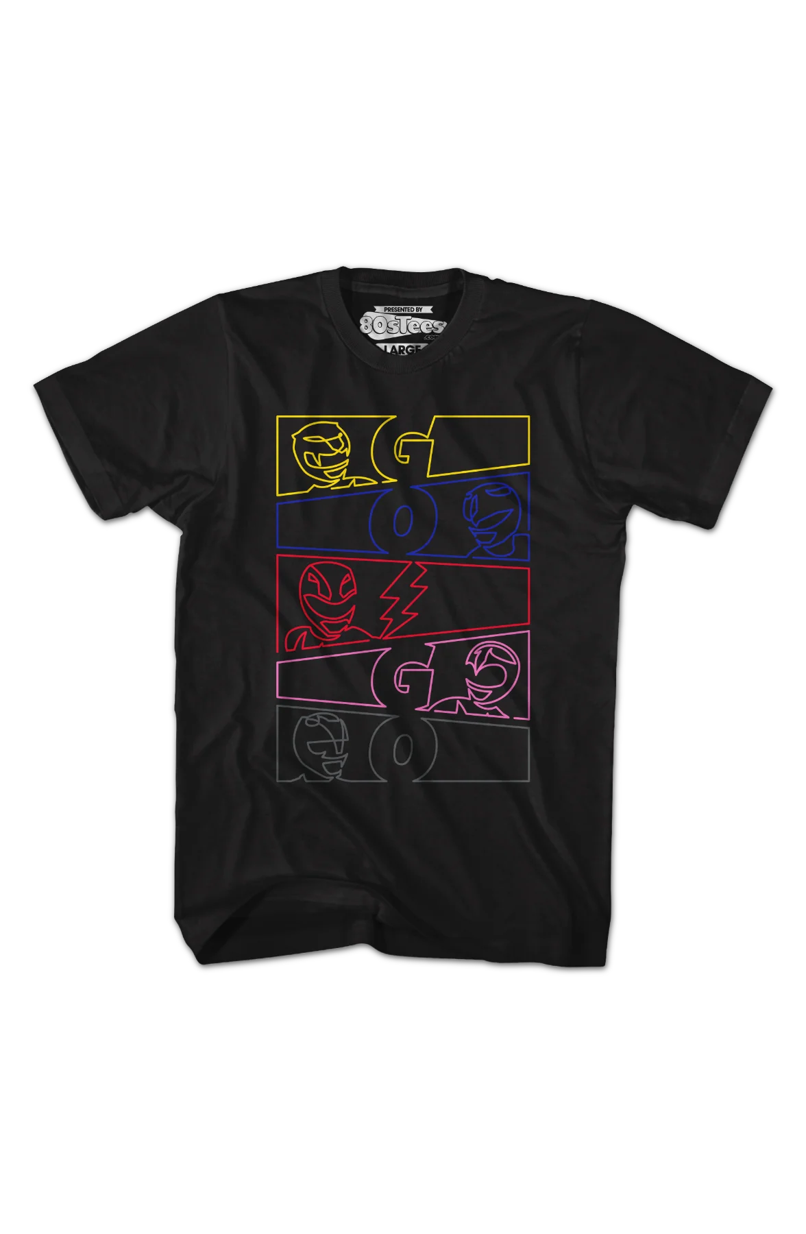 Go Go Panels Mighty Morphin Power Rangers T-Shirt - Image 2