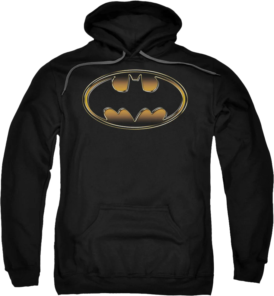 Gold and Black Logo Batman Hoodie