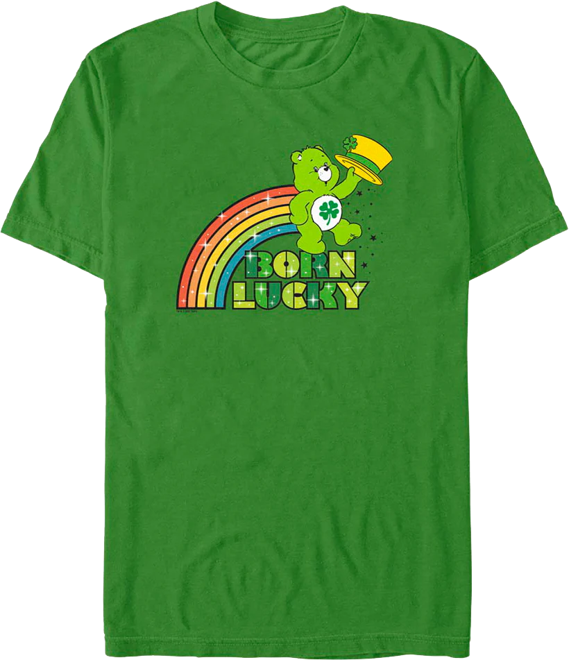 Good Luck Bear Born Lucky Care Bears T-Shirt