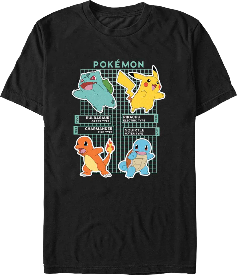 Gradient Grid Pokemon T-Shirt