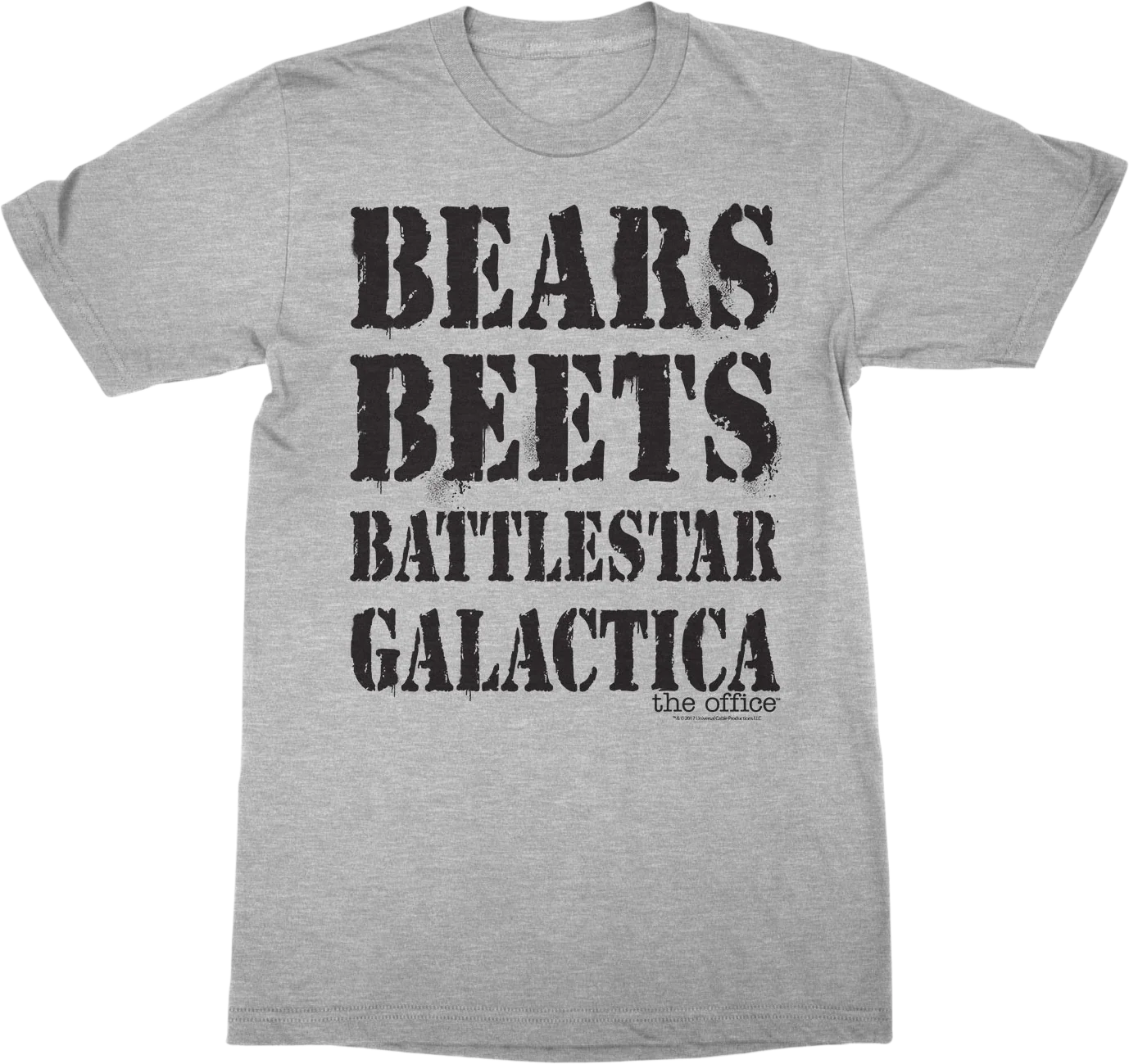 Gray T-Line Bears Beets Battlestar Galactica The Office T-Shirt