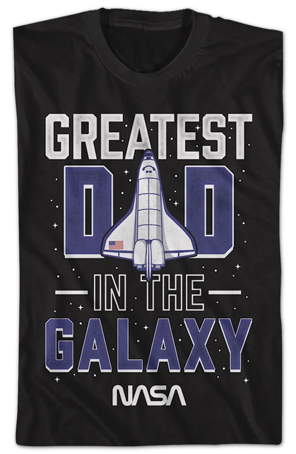 Greatest Dad In The Galaxy NASA T-Shirt - Image 2