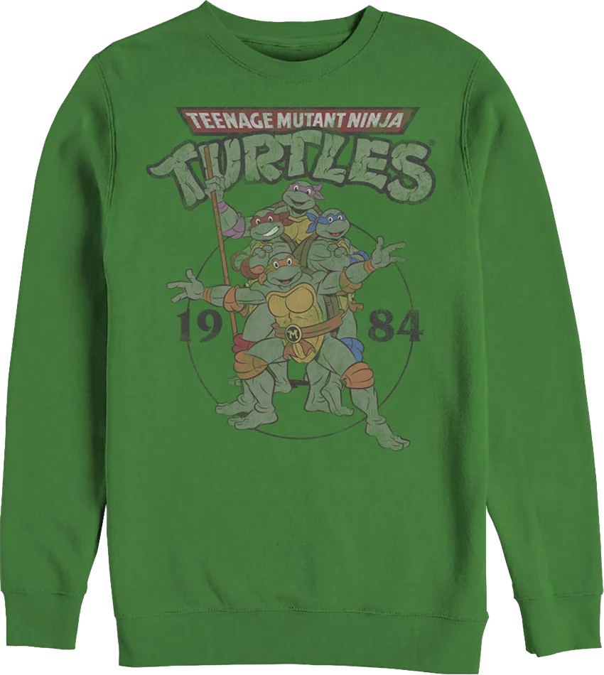 Green 1984 Teenage Mutant Ninja Turtles Sweatshirt