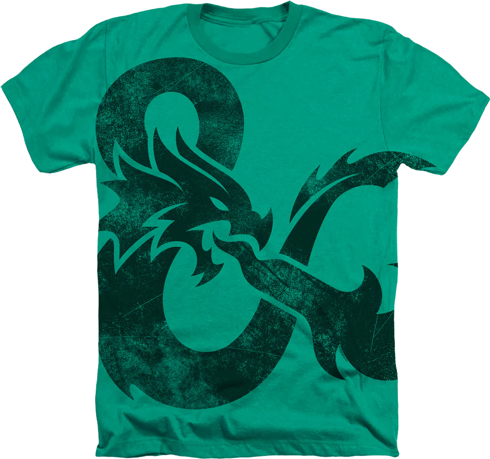 Green Big Print Logo Dungeons & Dragons T-Shirt