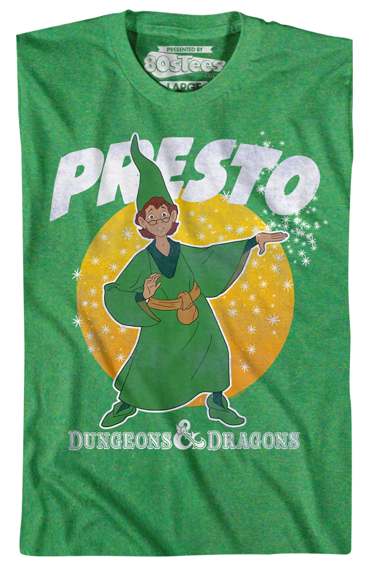 Green Presto the Magician Dungeons & Dragons T-Shirt - Image 2