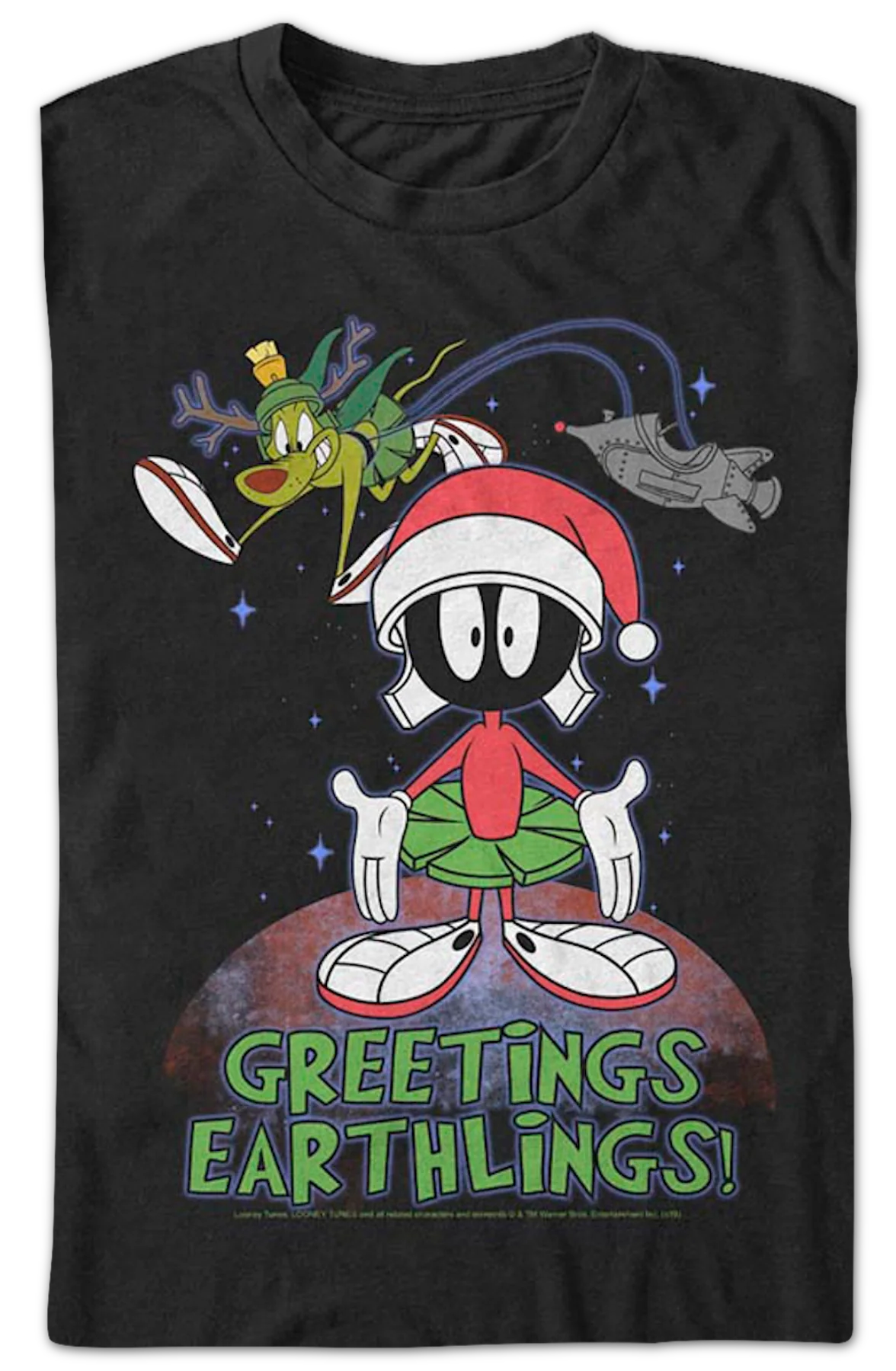 Greetings Earthlings Marvin The Martian Looney Tunes T-Shirt - Image 2