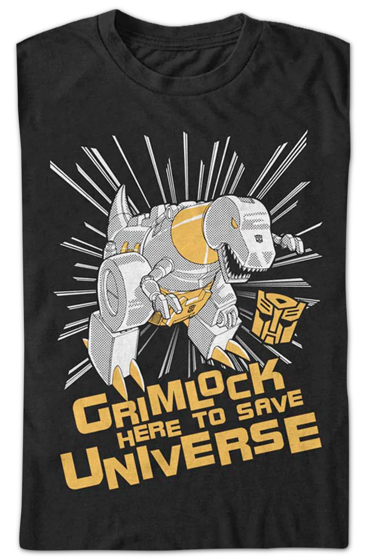 Grimlock Here To Save Universe Transformers T-Shirt - Image 2