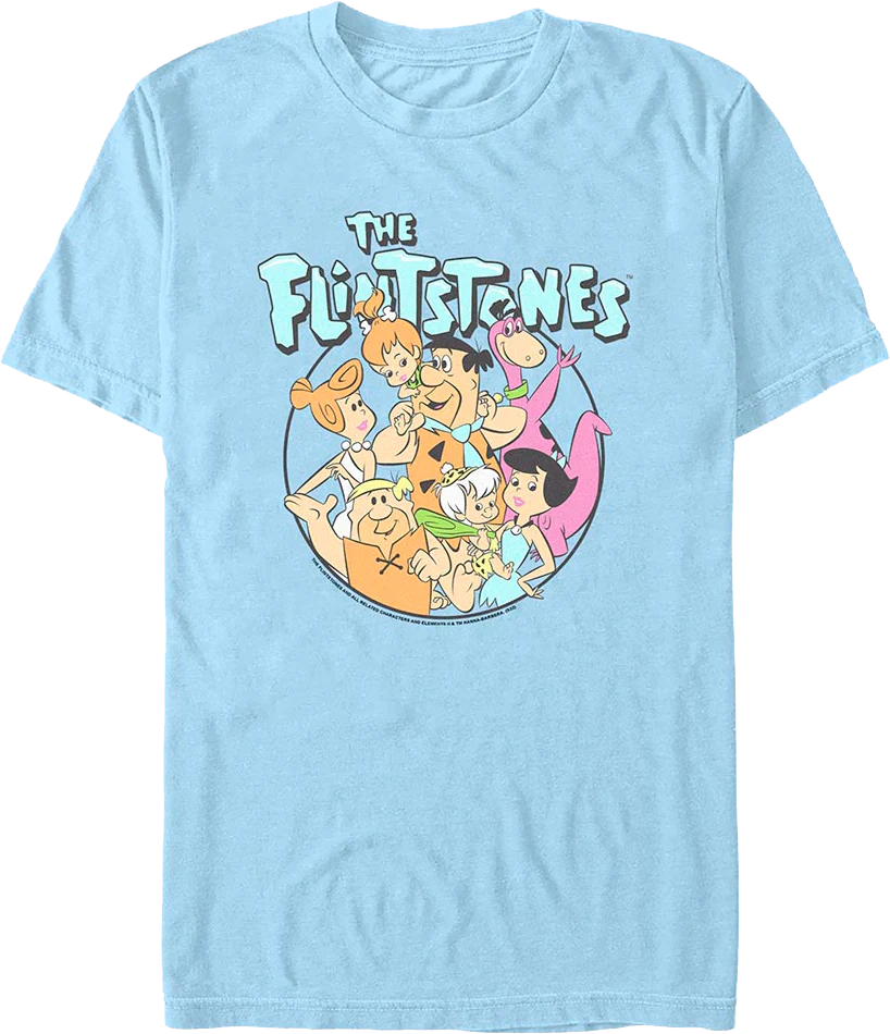 Group Photo Circle Flintstones T-Shirt
