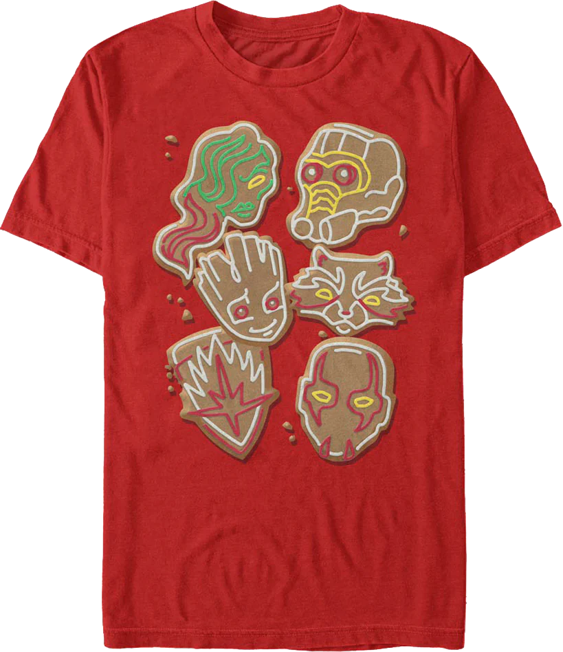 Guardians Of The Galaxy Christmas Cookies Marvel Comics T-Shirt