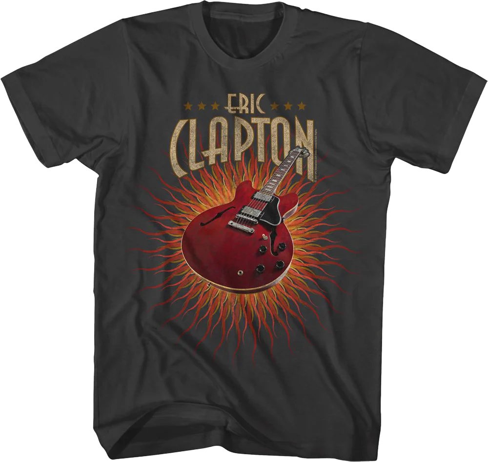 Guitar Flames Eric Clapton T-Shirt