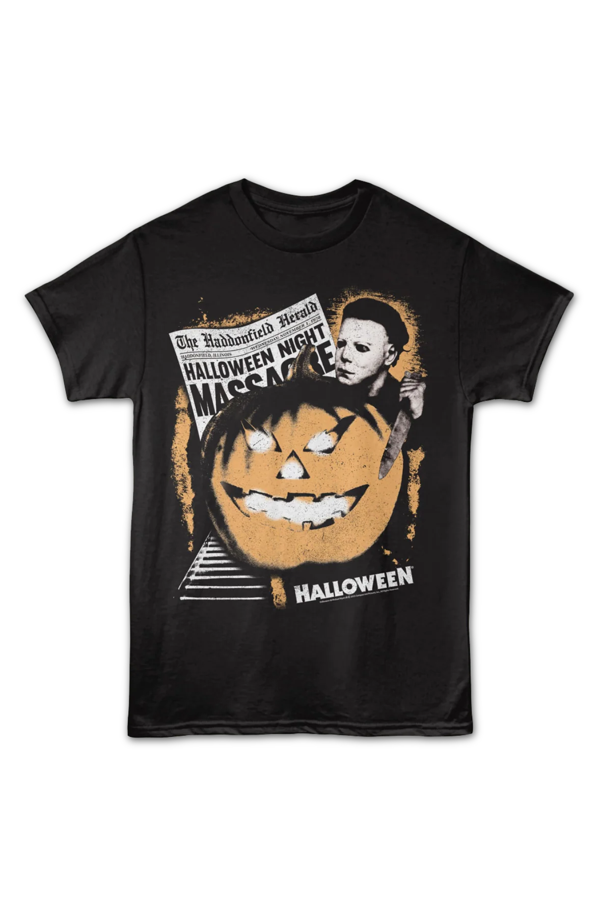 Haddonfield Herald Headline Halloween T-Shirt - Image 2