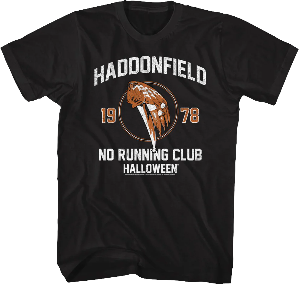 Haddonfield No Running Club Halloween T-Shirt