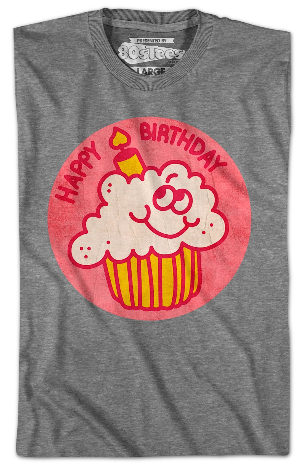 Happy Birthday Scratch & Sniff Sticker T-Shirt - Image 2