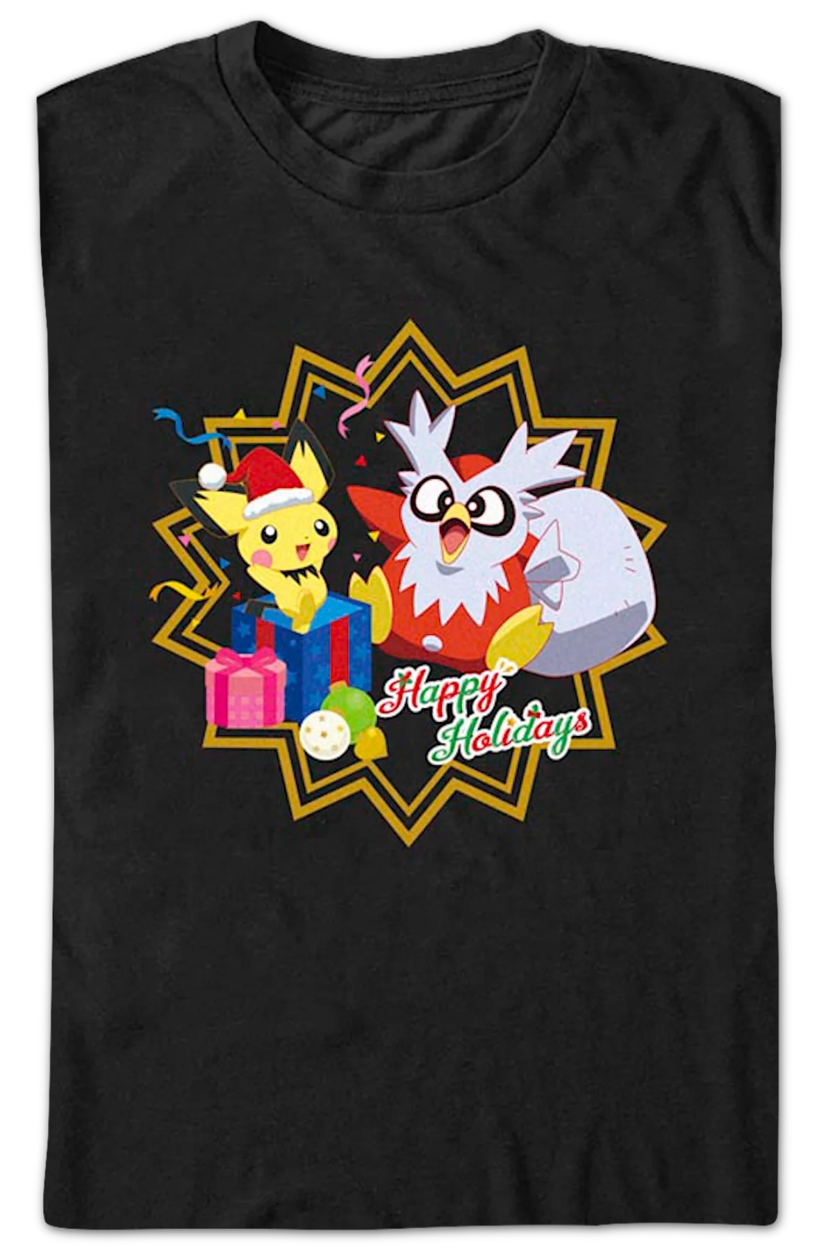 Happy Holidays Pokemon T-Shirt - Image 2