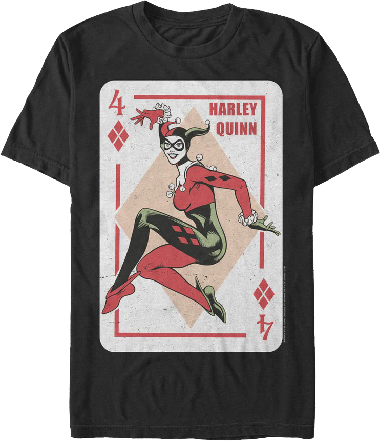 Harley Quinn Playing Card DC Comics T-Shirt