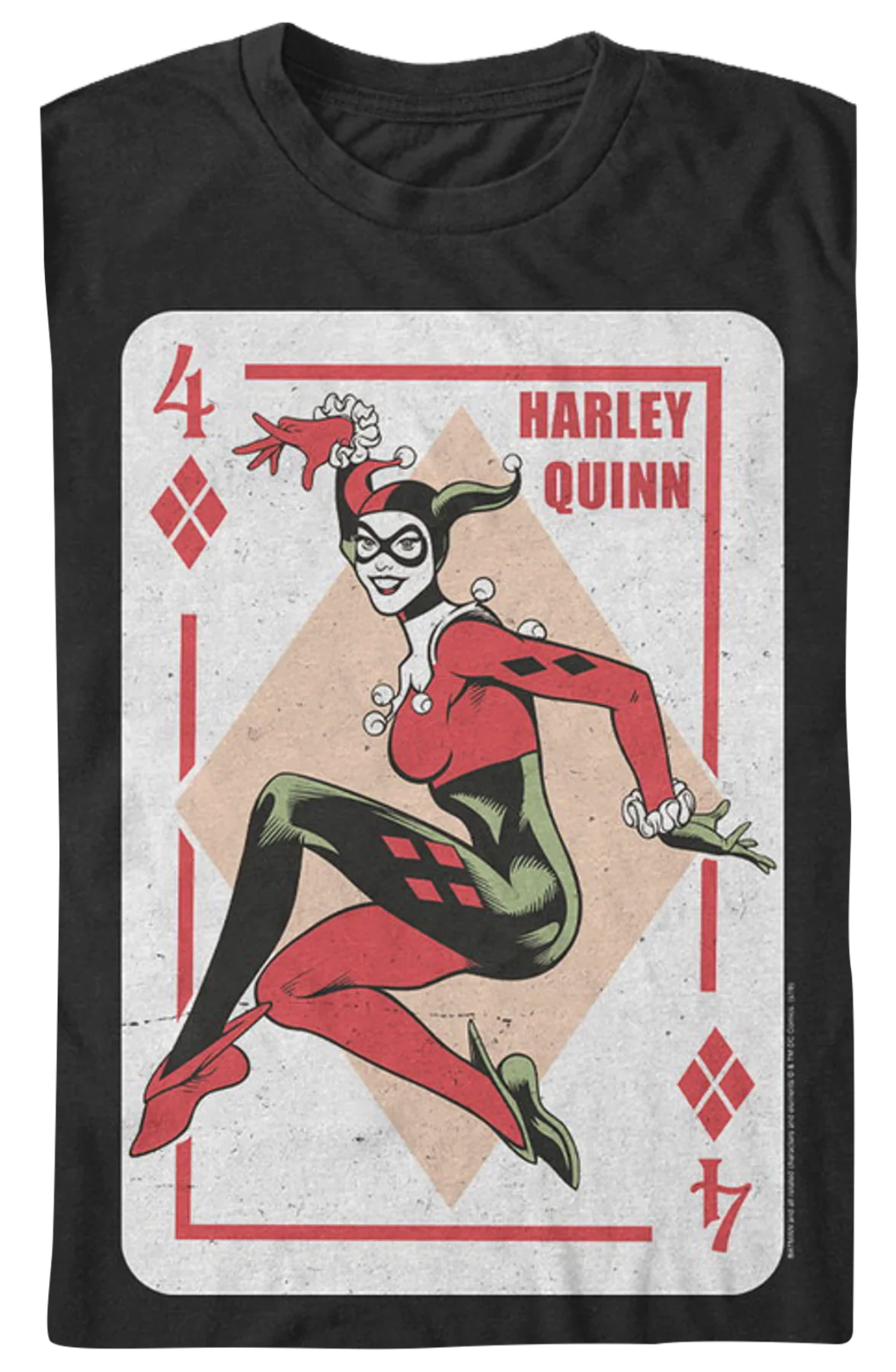 Harley Quinn Playing Card DC Comics T-Shirt - Image 2