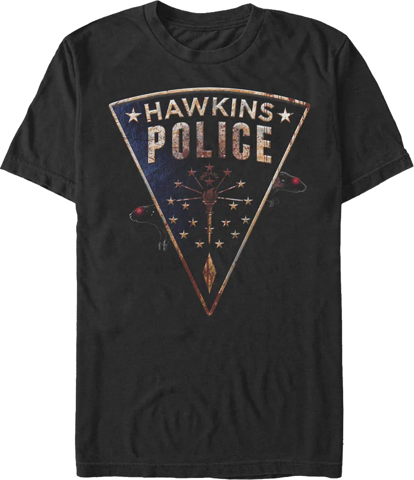 Hawkins Police Rats Patch Stranger Things T-Shirt