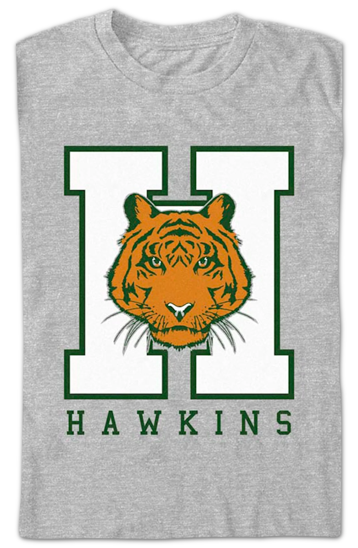 Hawkins Tigers Logo Stranger Things T-Shirt - Image 2