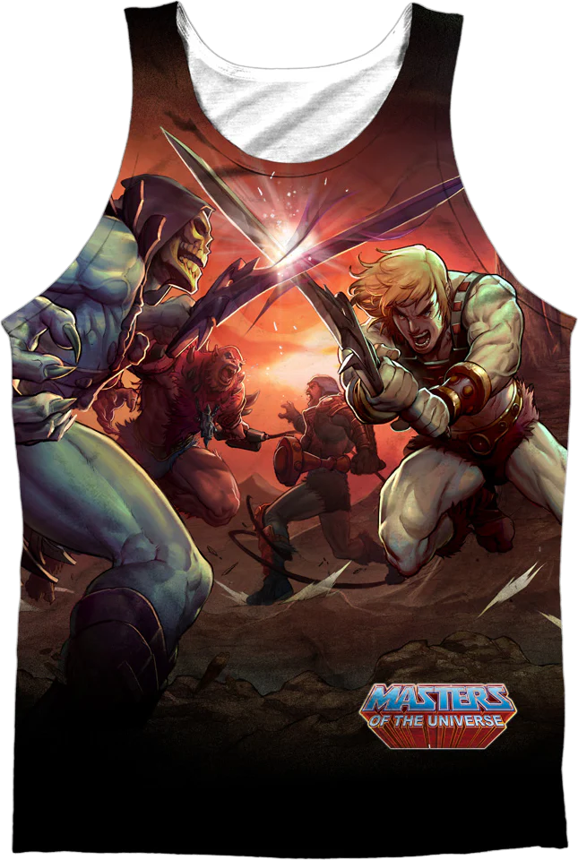 He-Man and Skeletor Battle Masters of the Universe Tank Top