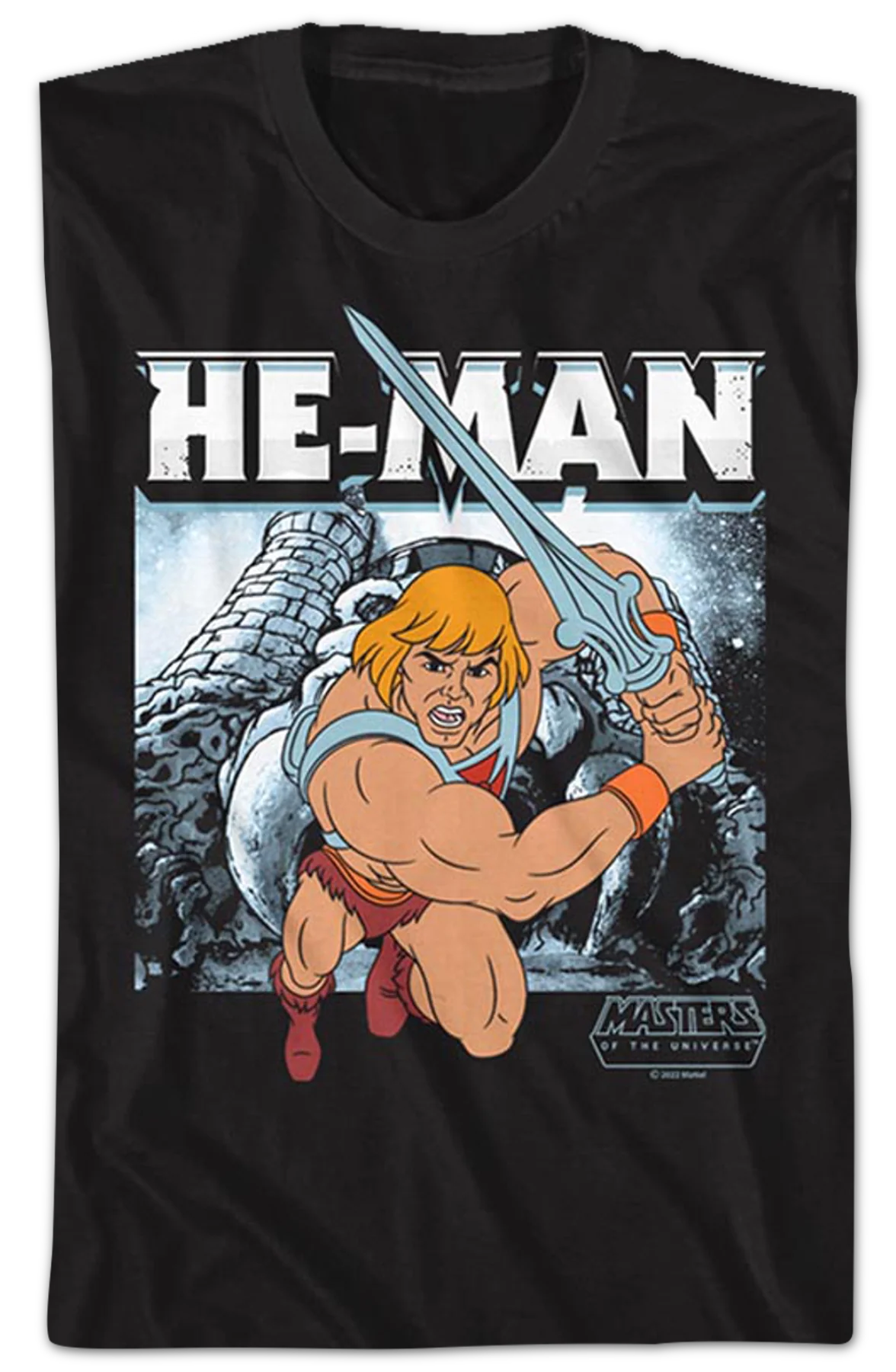 He-Man Castle Grayskull Action Pose Masters of the Universe T-Shirt - Image 2