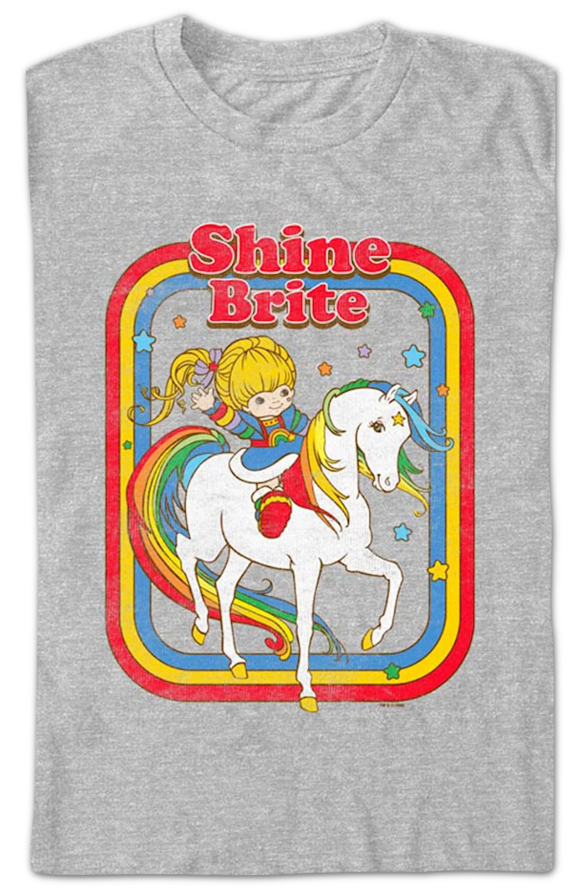 Heather Retro Shine Brite Rainbow Brite T-Shirt - Image 2