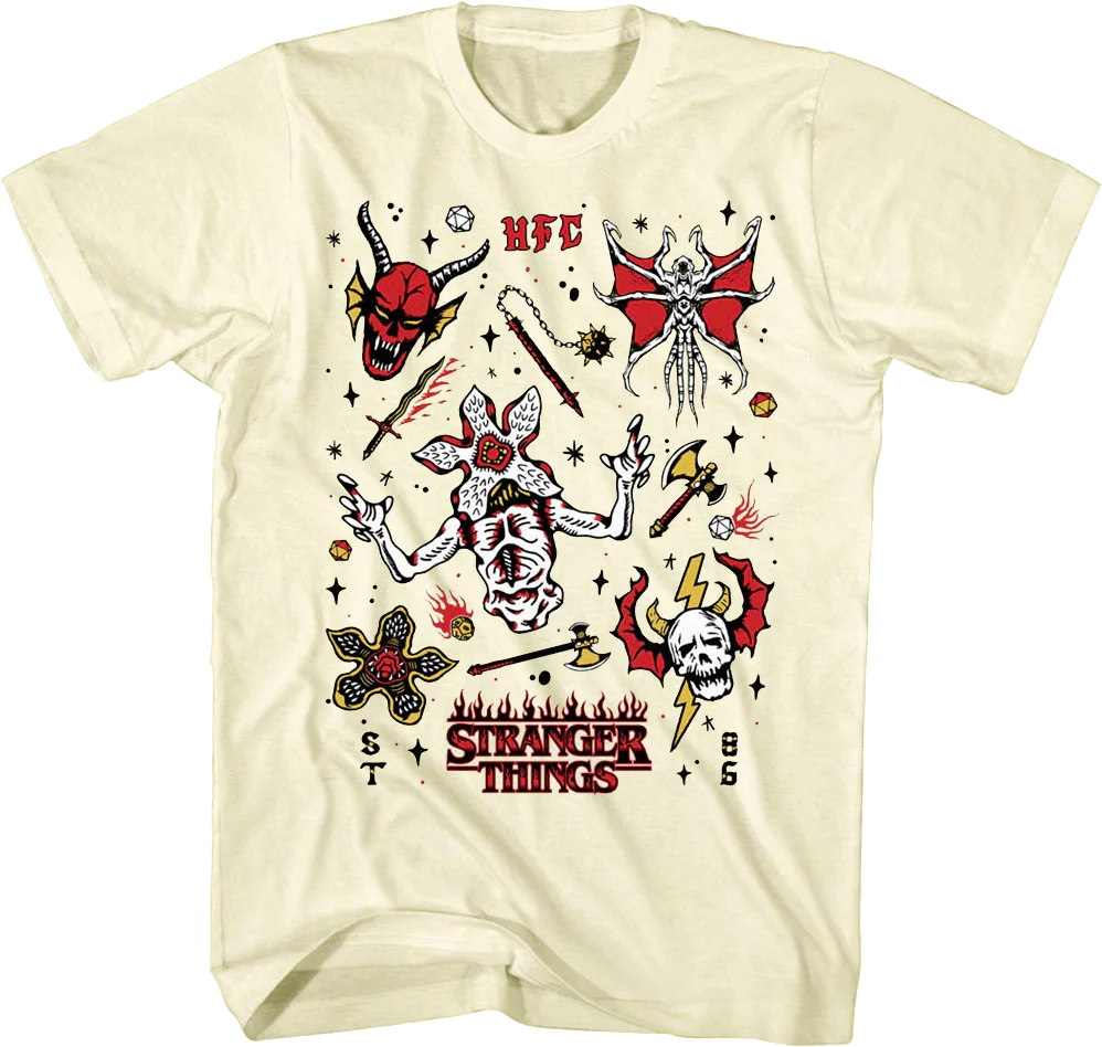 Hellfire Club Collage Stranger Things T-Shirt