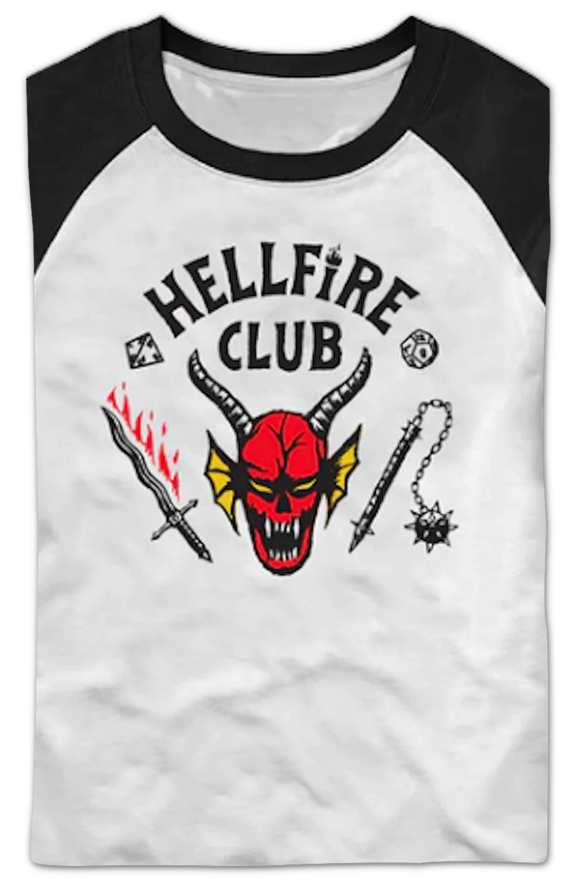 Hellfire Club Stranger Things Raglan Baseball Shirt - Image 2